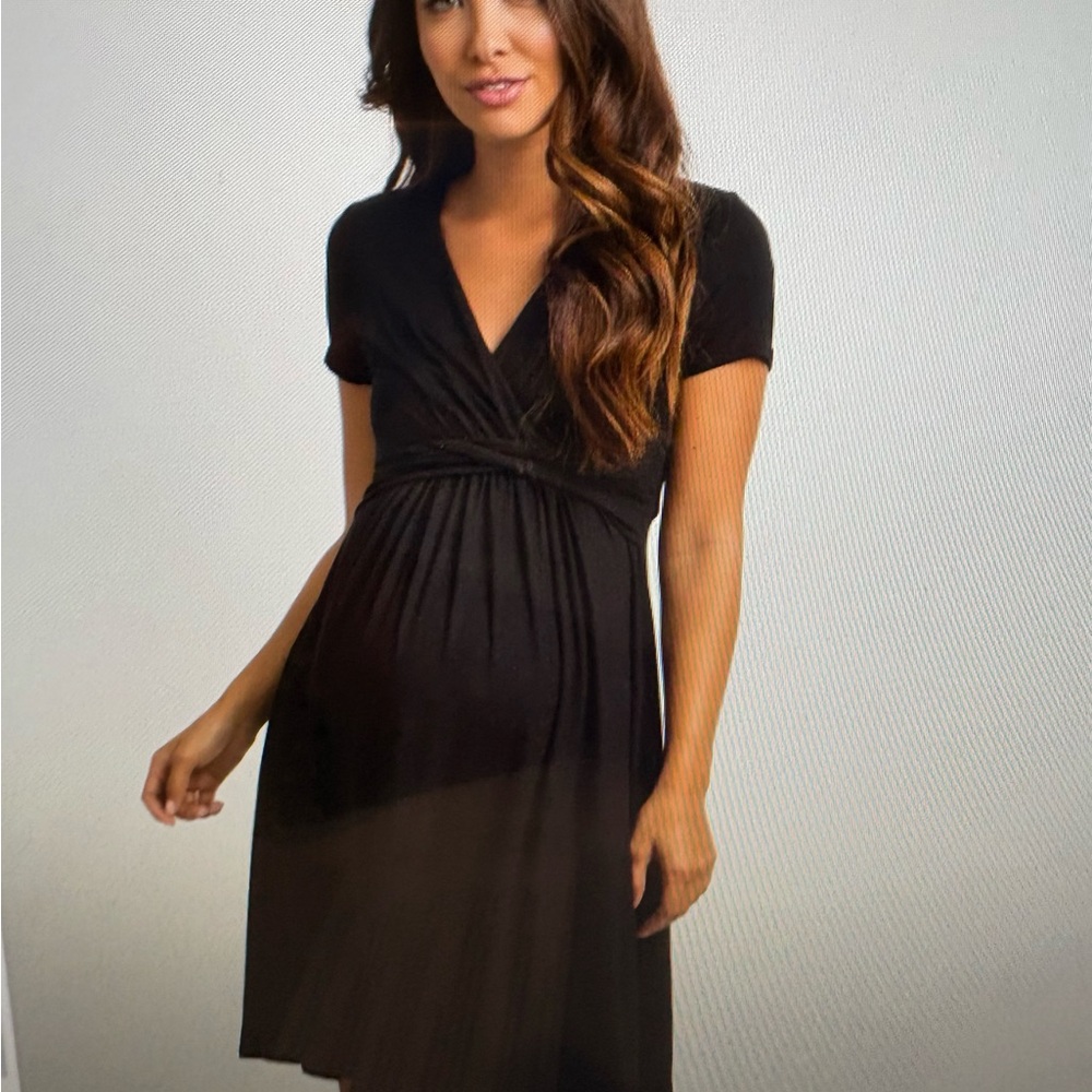 Pink Blush Elegant Black Maternity Dress